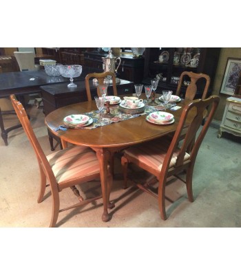 SOLD - Ethan Allen Queen Ann Maple dining set